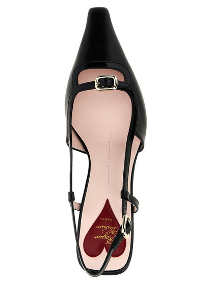Roger Vivier Viv Canard Slingbacks Black