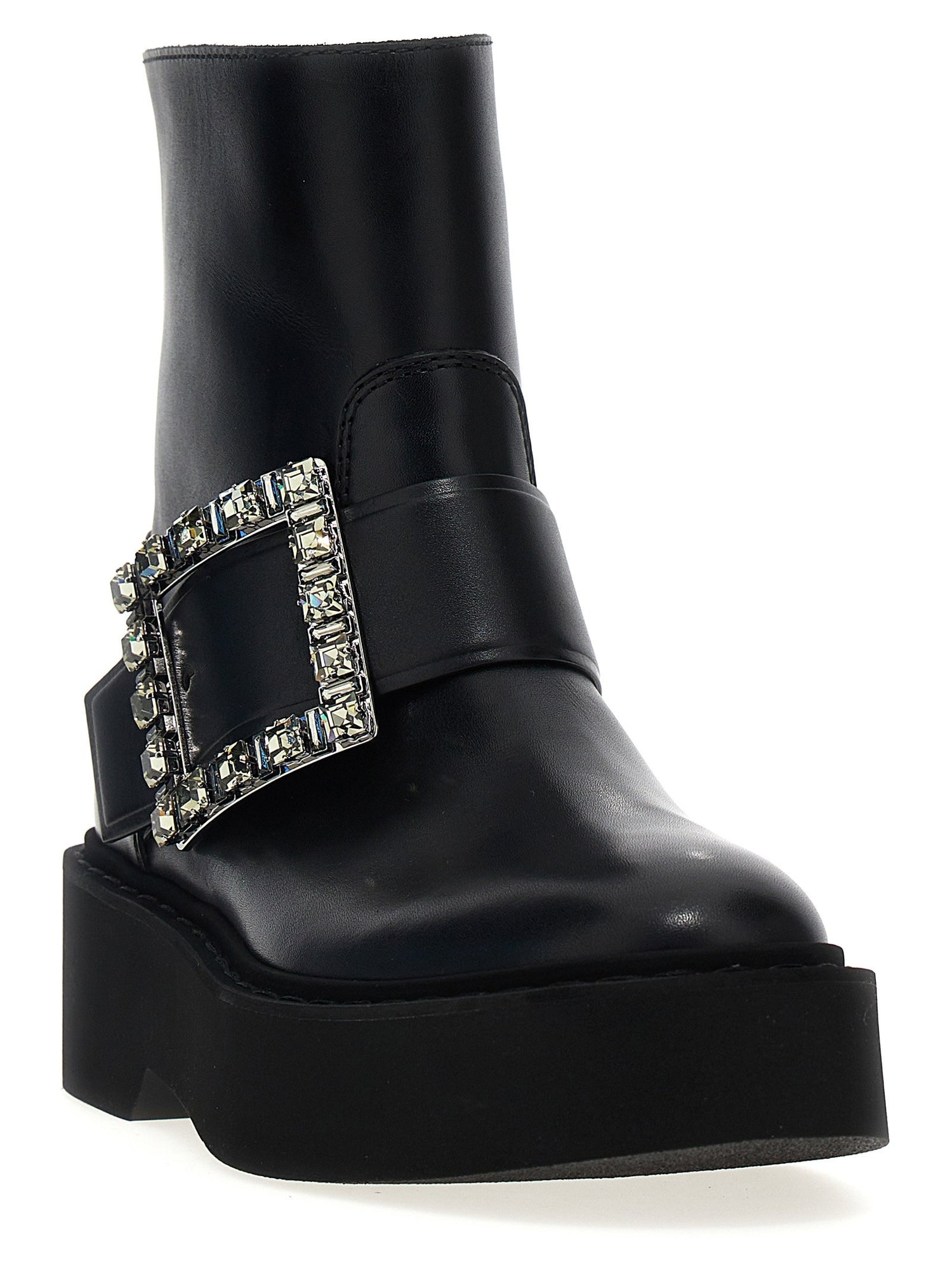 Roger Vivier Viv Rangers Ankle Boots Black