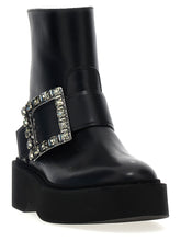 Roger Vivier Viv Rangers Ankle Boots Black