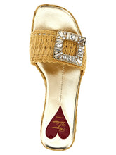 Roger Vivier Raffia Jewel Sandals Beige