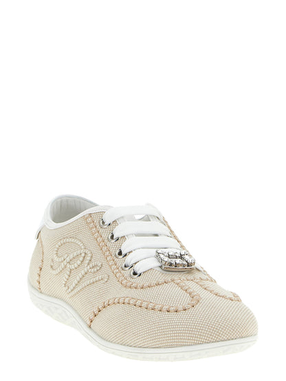 Roger Vivier Viv Low Sneakers Beige
