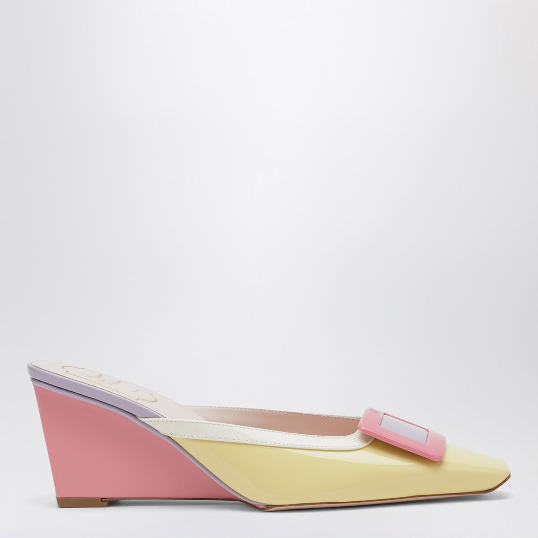 Roger Vivier Belle Vivier Wedge Mules Multicolor