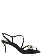 Roger Vivier Mini Flower Strass Sandals Black
