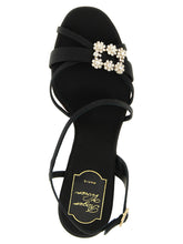 Roger Vivier Mini Flower Strass Sandals Black