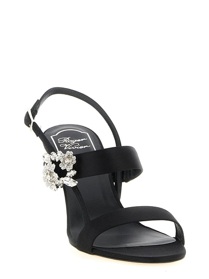 Roger Vivier Mini Bouquet Sandals Black