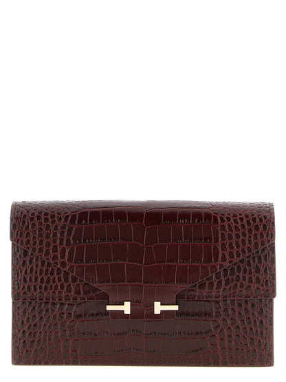 Tom Ford Aube Mini Clutch Bordeaux
