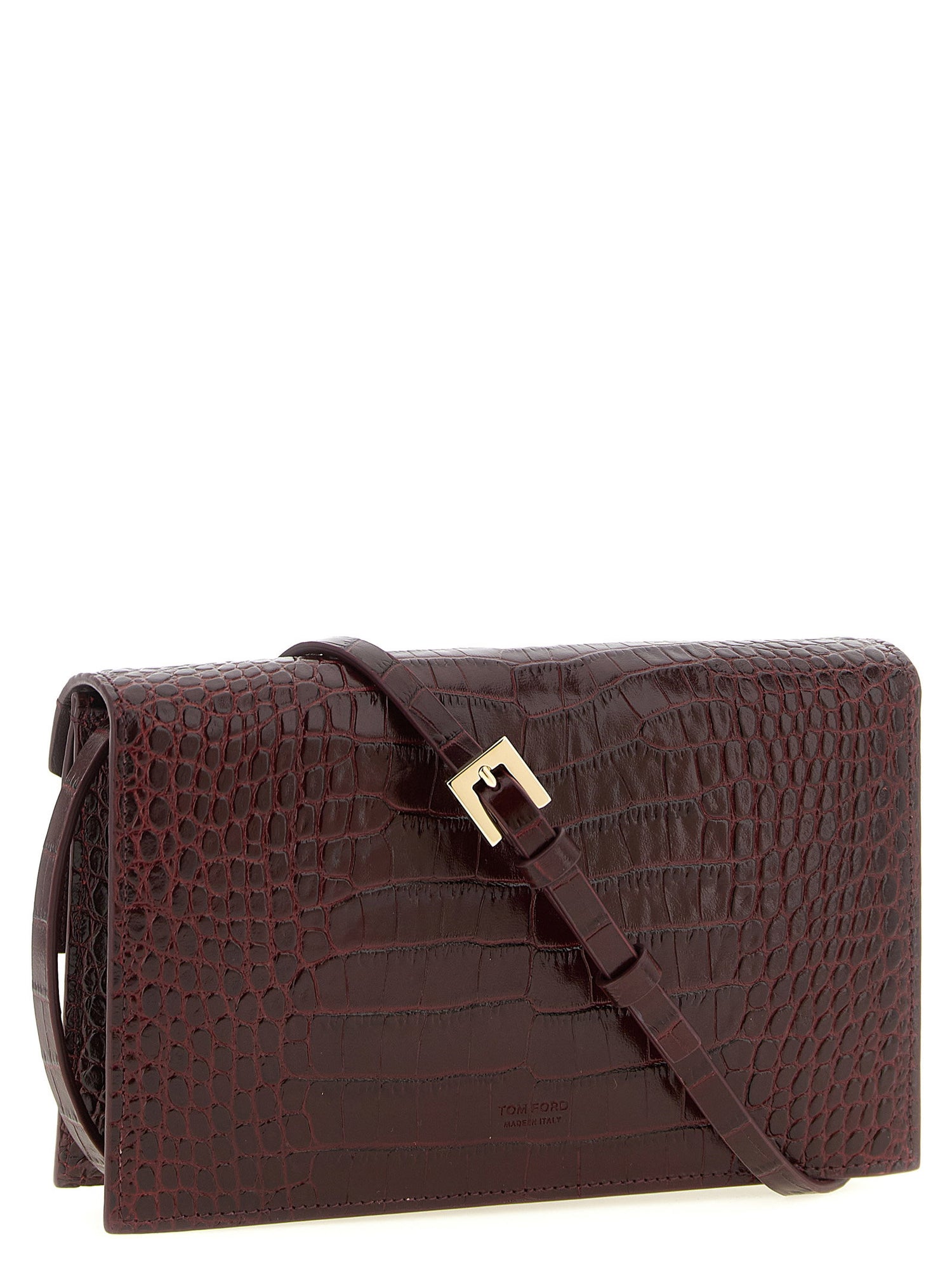 Tom Ford Aube Mini Clutch Bordeaux