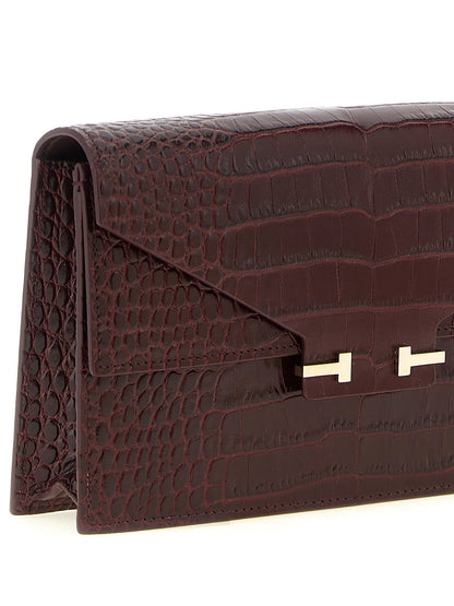 Tom Ford Aube Mini Clutch Bordeaux