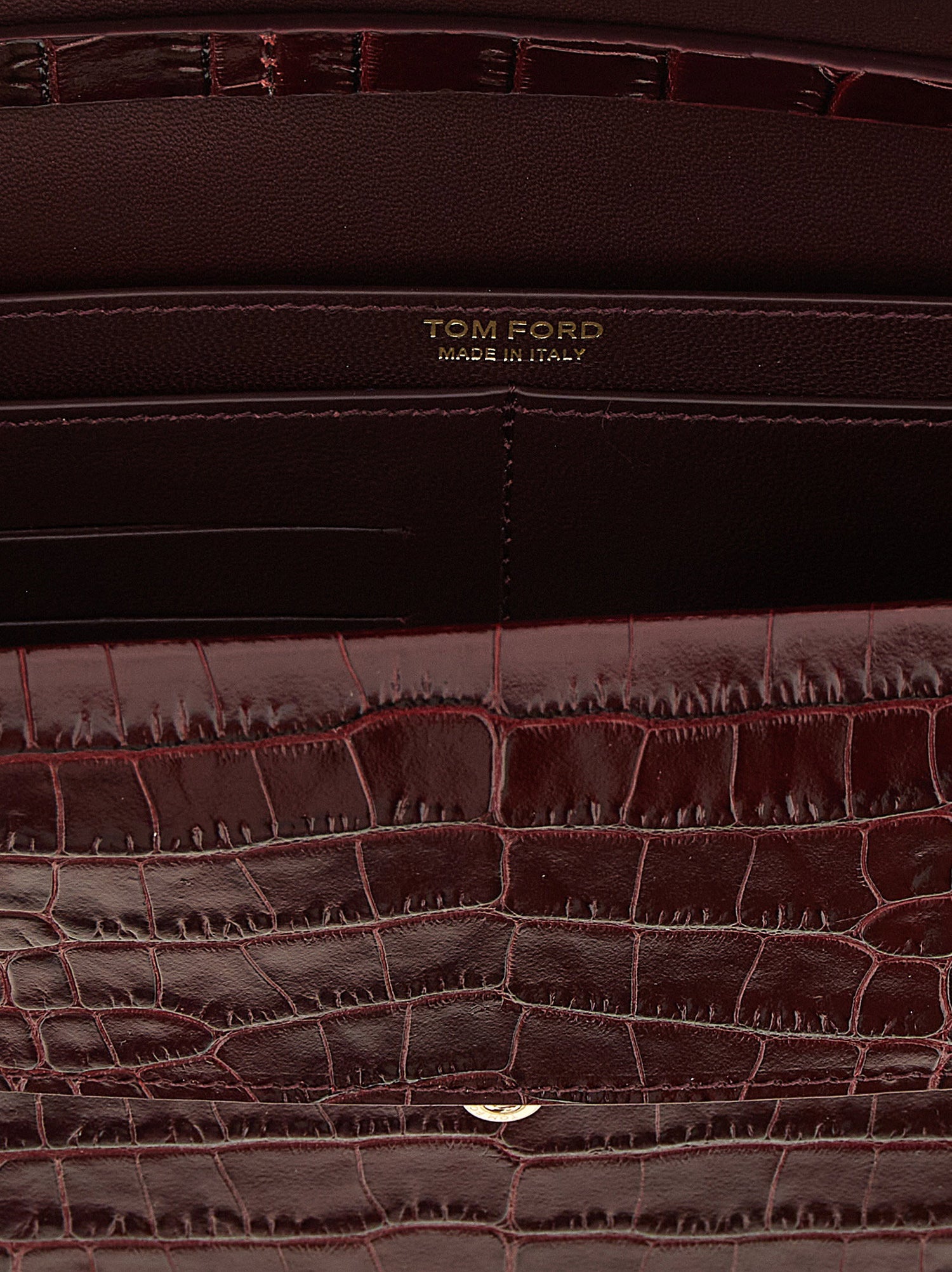 Tom Ford Aube Mini Clutch Bordeaux