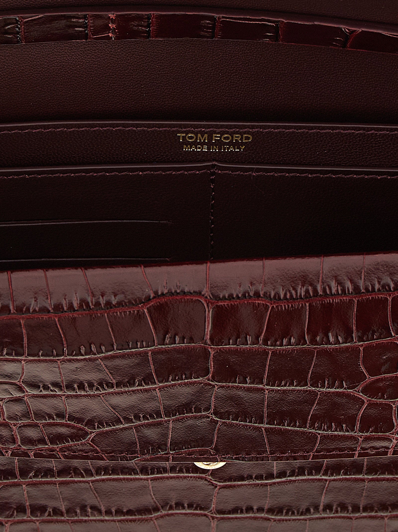 Tom Ford Aube Mini Clutch Bordeaux