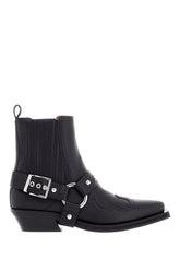 Ganni western chelsea ankle boots Black