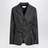 Maison Margiela Dark Grey Wool Single-Breasted Blazer Grey