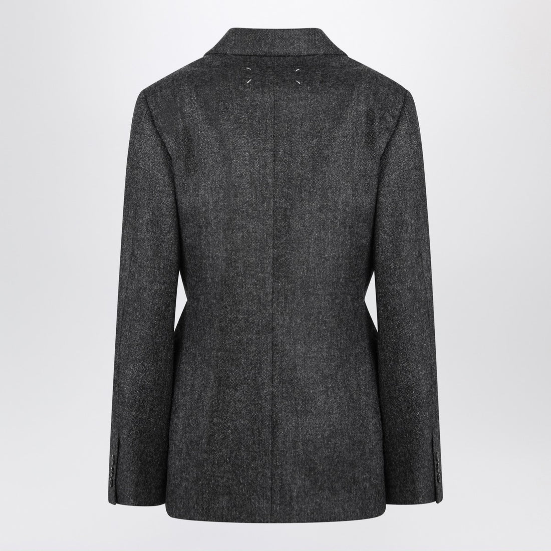 Maison Margiela Dark Grey Wool Single-Breasted Blazer Grey