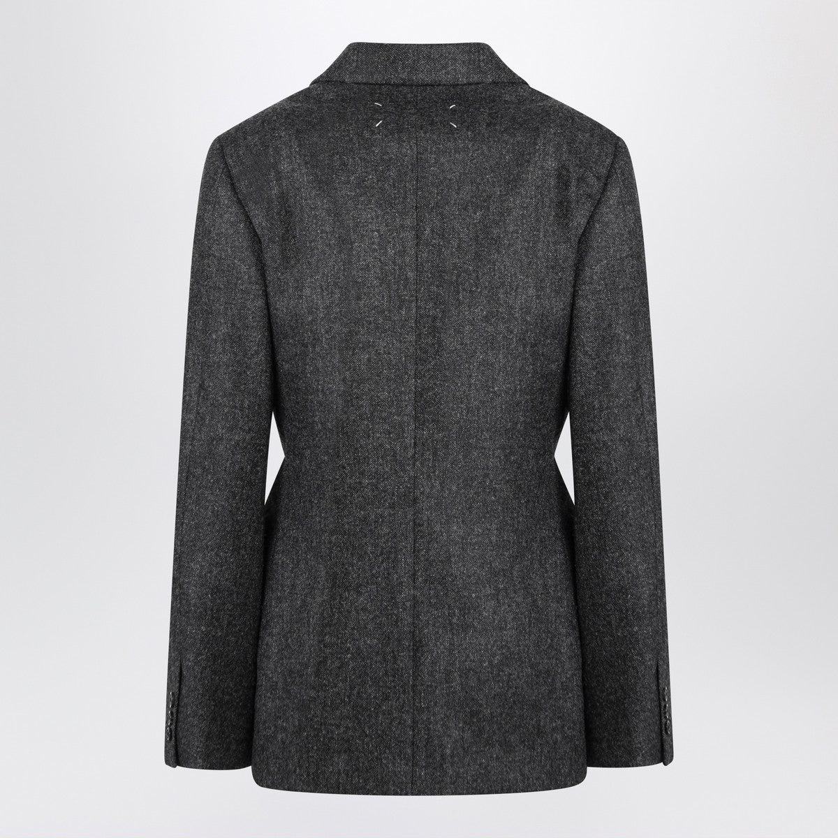 Maison Margiela Dark Grey Wool Single-Breasted Blazer Grey