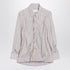 Maison Margiela Striped Layered Tulle Shirt White