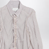 Maison Margiela Striped Layered Tulle Shirt White