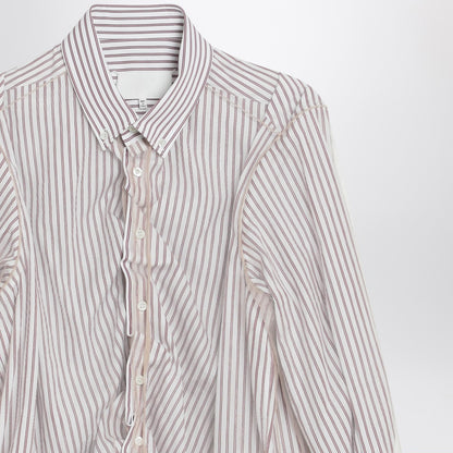 Maison Margiela Striped Layered Tulle Shirt White