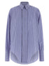 Maison Margiela Striped Cotton Shirt Light blue