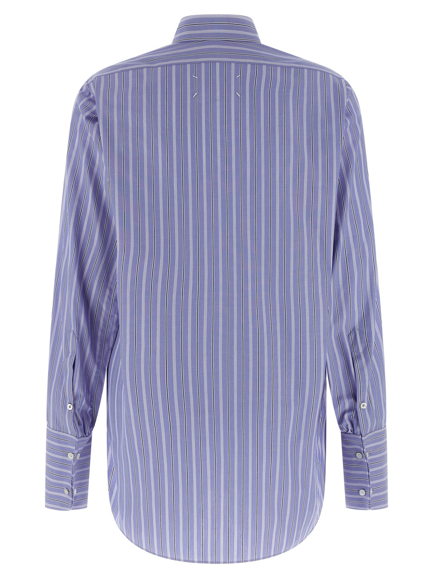 Maison Margiela Striped Cotton Shirt Light blue
