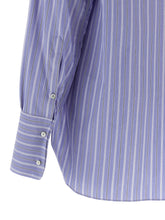 Maison Margiela Striped Cotton Shirt Light blue
