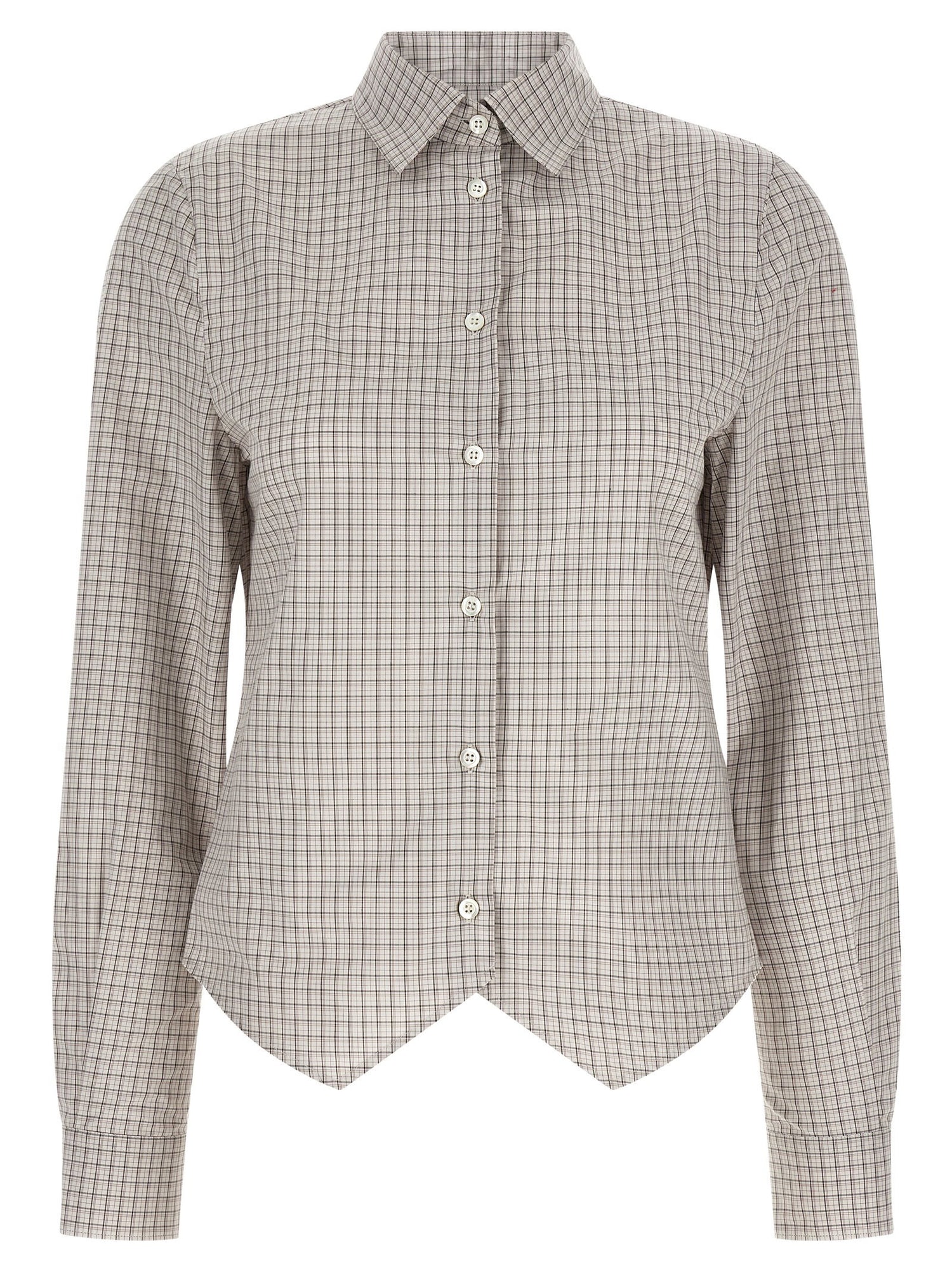 Maison Margiela Pointed Hem Shirt Beige