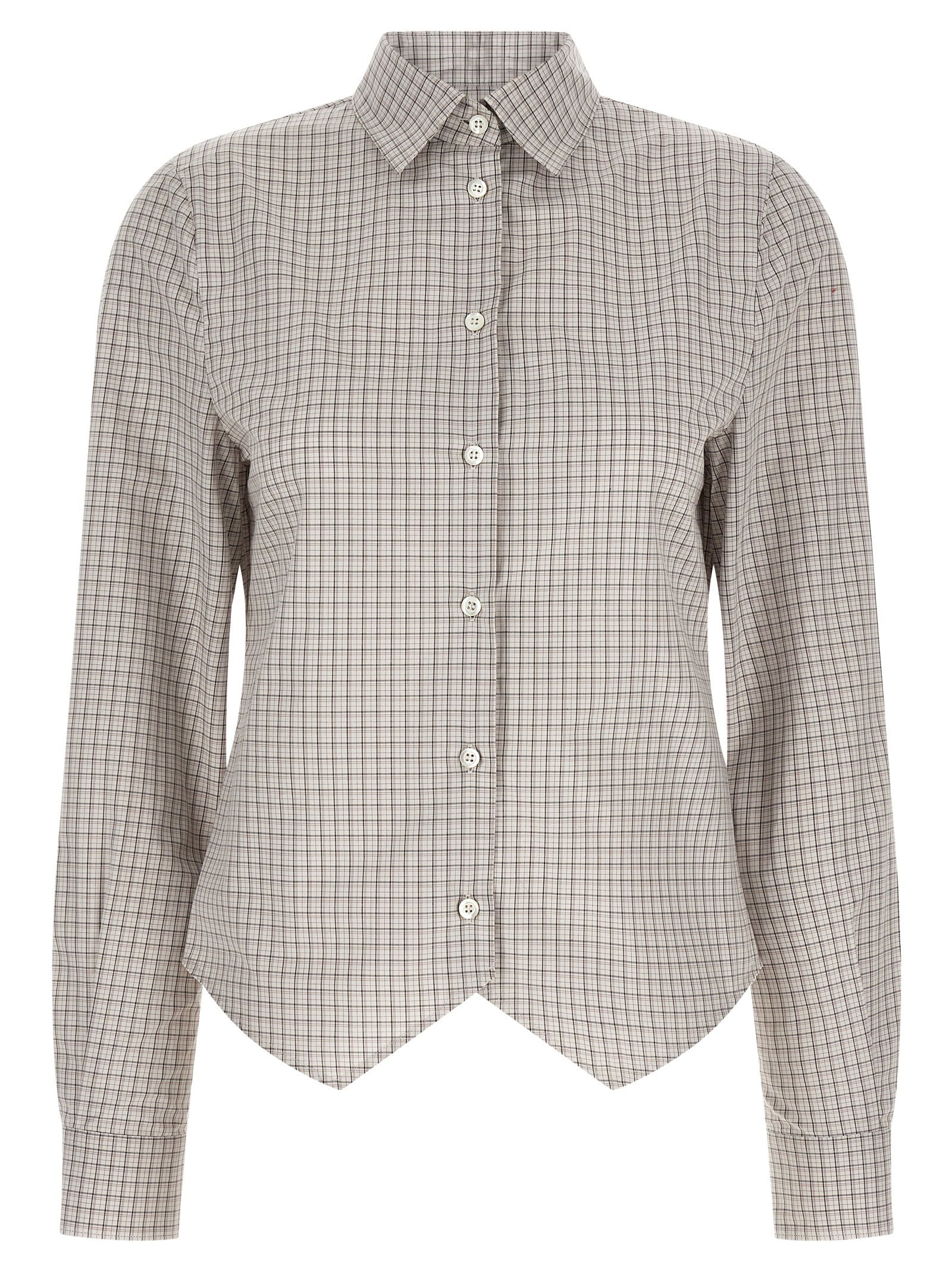 Maison Margiela Pointed Hem Shirt Beige