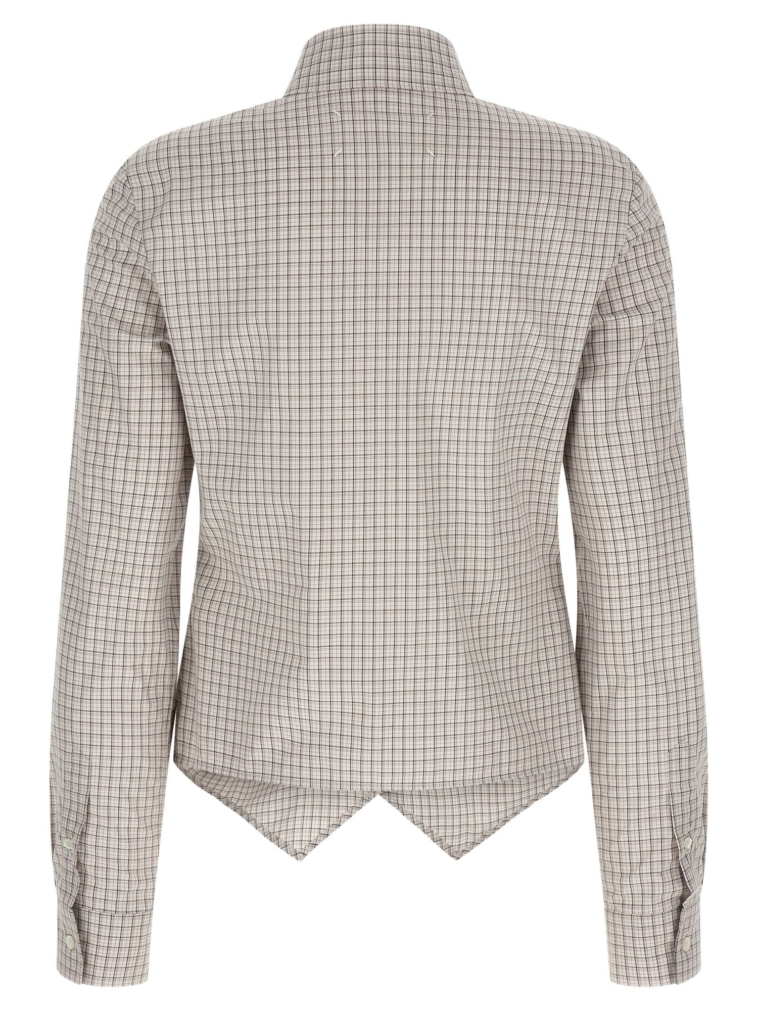 Maison Margiela Pointed Hem Shirt Beige