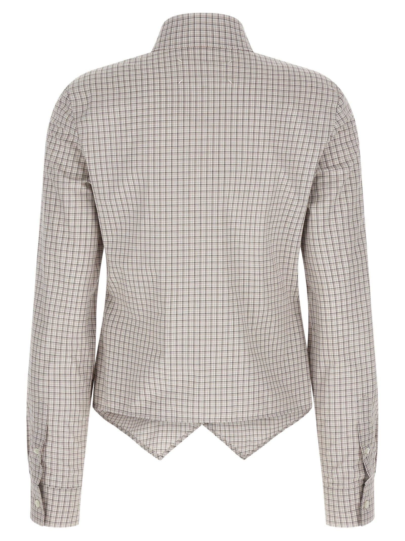 Maison Margiela Pointed Hem Shirt Beige