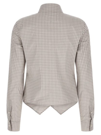 Maison Margiela Pointed Hem Shirt Beige
