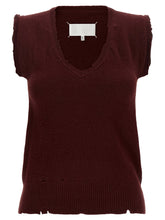 Maison Margiela Distressed Vest Bordeaux