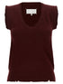 Maison Margiela Distressed Vest Bordeaux