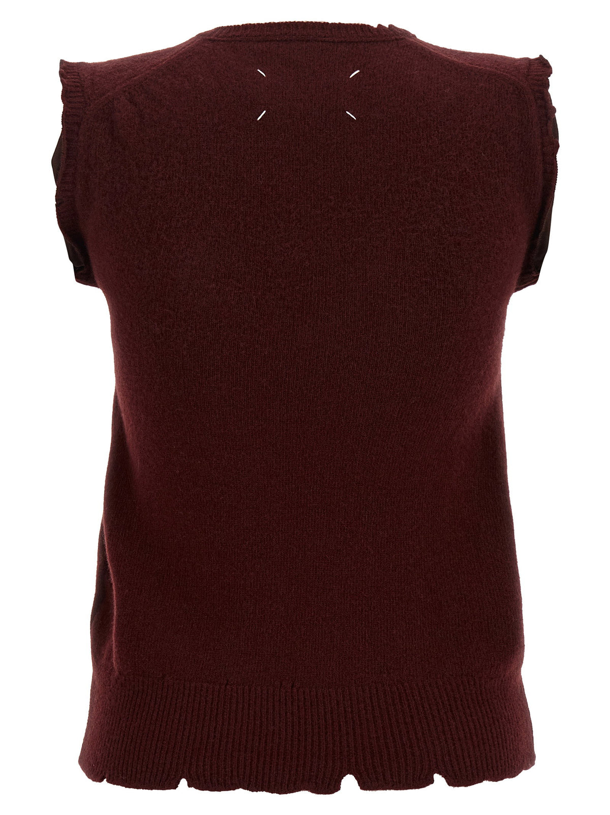 Maison Margiela Distressed Vest Bordeaux