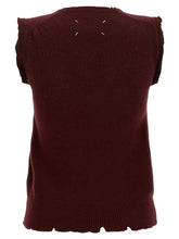 Maison Margiela Distressed Vest Bordeaux