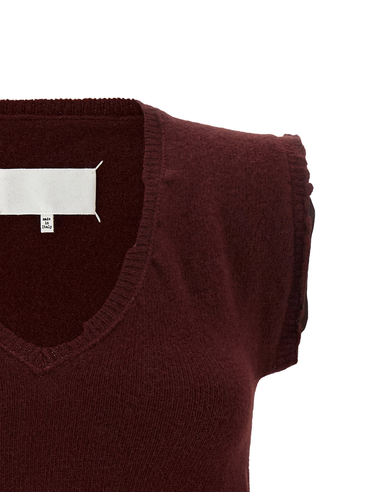 Maison Margiela Distressed Vest Bordeaux