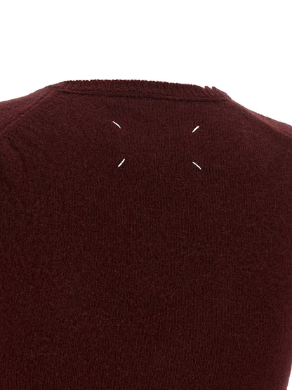Maison Margiela Distressed Vest Bordeaux