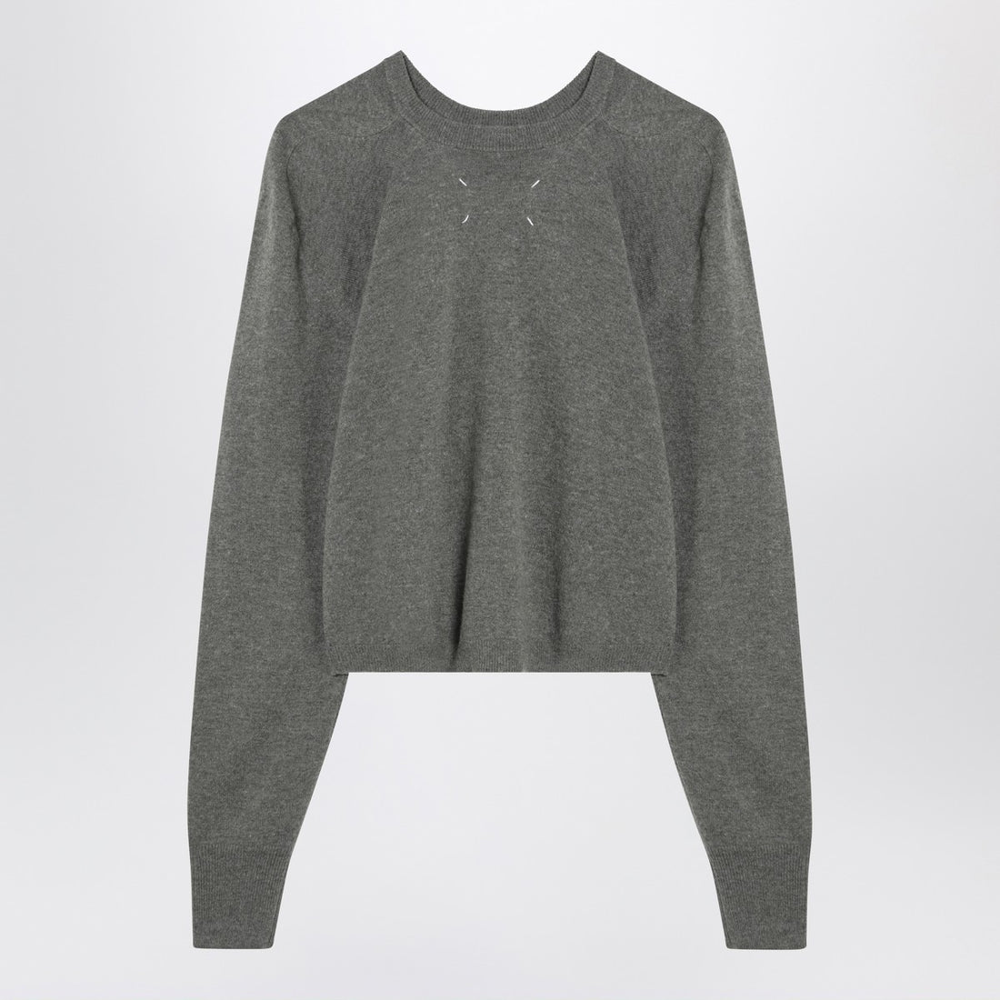 Maison Margiela Green Mélange Wool Crewneck Sweater Green