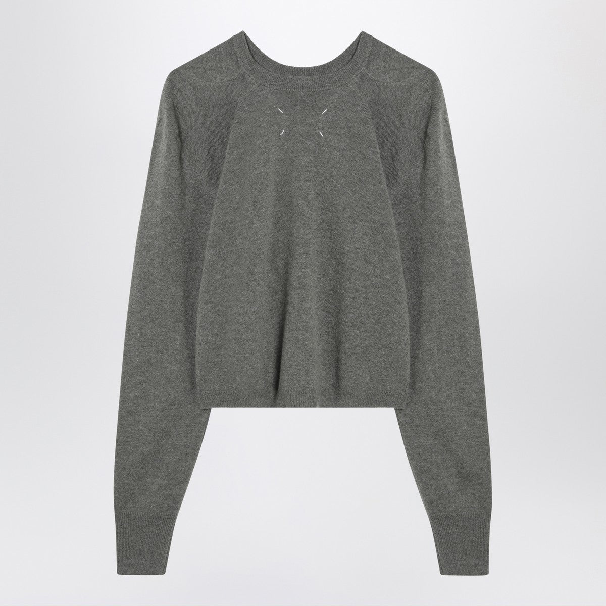 Maison Margiela Green Mélange Wool Crewneck Sweater Green