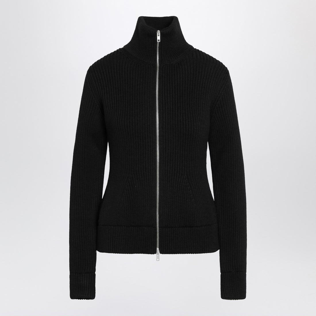 Maison Margiela Black Virgin Wool Double-Zip Cardigan Black