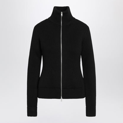 Maison Margiela Black Virgin Wool Double-Zip Cardigan Black