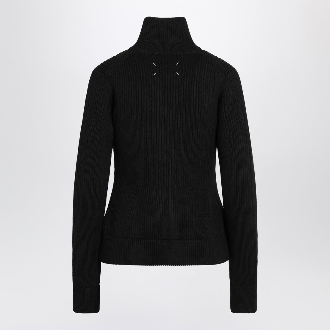 Maison Margiela Black Virgin Wool Double-Zip Cardigan Black
