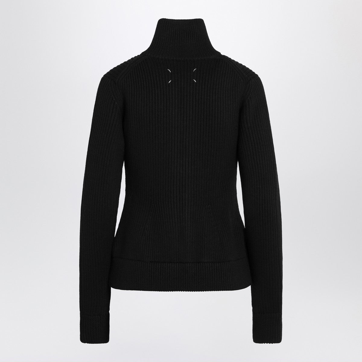 Maison Margiela Black Virgin Wool Double-Zip Cardigan Black