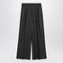 Maison Margiela Wide-Leg High-Rise Textured Wool Trousers Grey