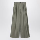 Maison Margiela Khaki Wide-Leg Cotton Trousers Brown