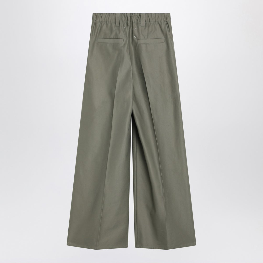 Maison Margiela Khaki Wide-Leg Cotton Trousers Brown