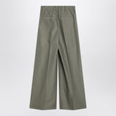 Maison Margiela Khaki Wide-Leg Cotton Trousers Brown