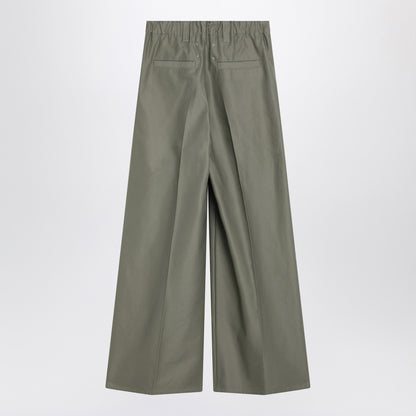 Maison Margiela Khaki Wide-Leg Cotton Trousers Brown