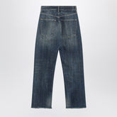 Maison Margiela Straight-Leg Faded Blue Jeans in White Denim
