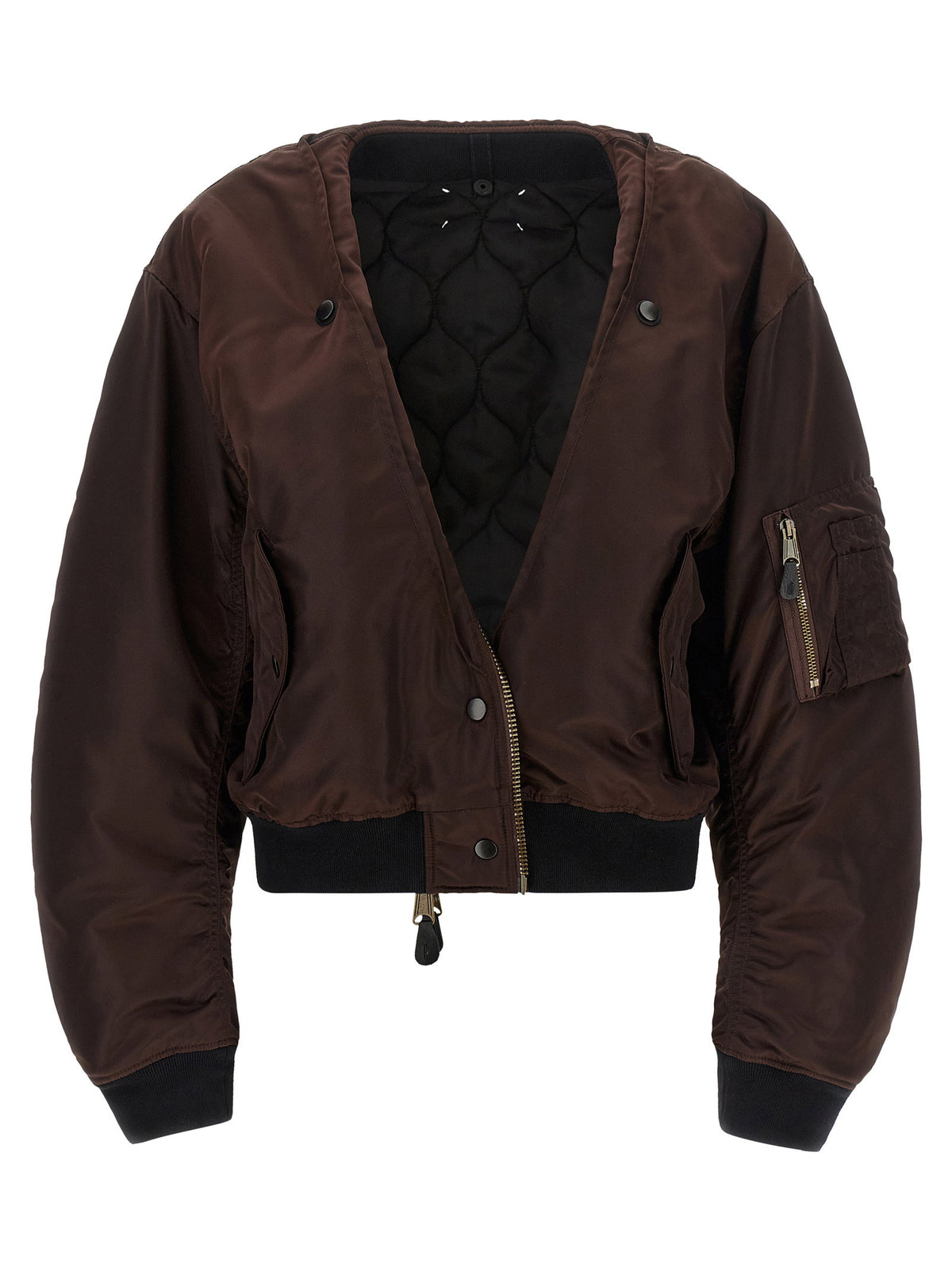 Maison Margiela Ma-1 Reversible Bomber Jacket Brown