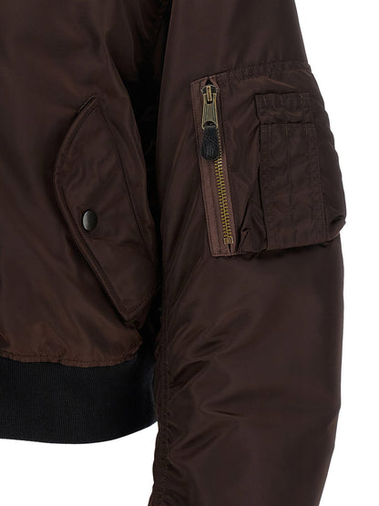 Maison Margiela Ma-1 Reversible Bomber Jacket Brown