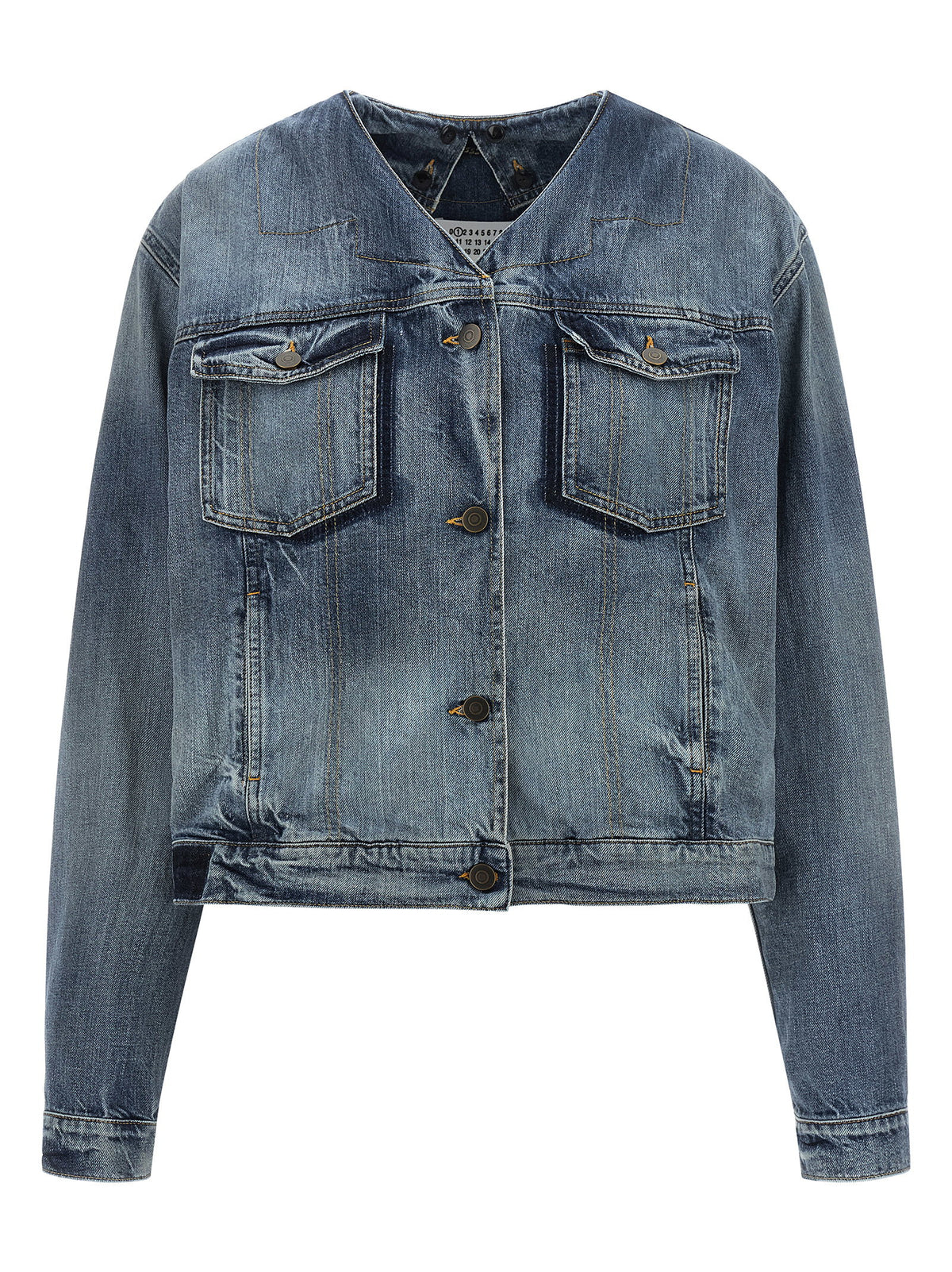 Maison Margiela Folded Collar Jacket Blue
